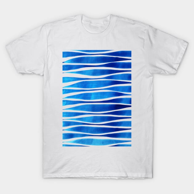 Blue Brushstrokes T-Shirt by illucalliart